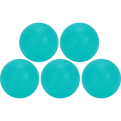 5 balles de rééducation pour doigts et poignet, exercice de force et récupération, vert 35 degrés (1/5)