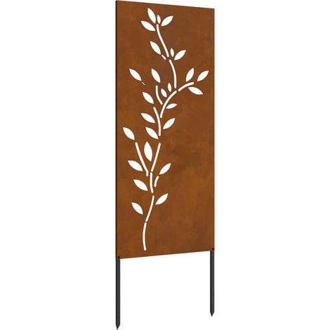vidaXL Pantalla de Privacidad para Jardín Floral Oxidado 50 x 140 cm (1/2)