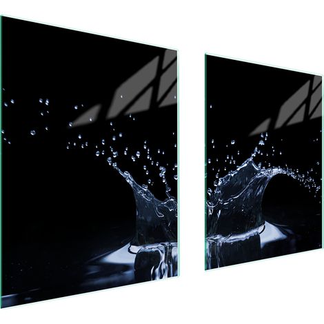 GLASSCHUTZPLATTE FÜR HERD 85x52 WASSER (1/5)
