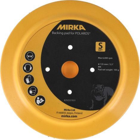 Mirka Stützteller für Rotationspoliermaschine POLAROS RP 600 Ø 135 mm, Weich