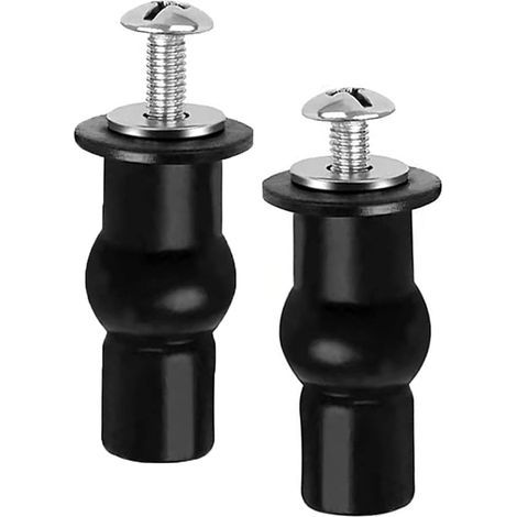 2 Pièces Fixation Abattant WC,Fixation Cuvette WC,Fixation Abattant WC Universel,pour Siège de Toilette,Matériau en Caoutchouc (1/5)