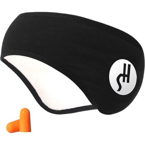 Casque antibruit réglable avec bouchons d'oreille et bandeau de protection auditive pour sommeil travail et études couleur noire (1/5)