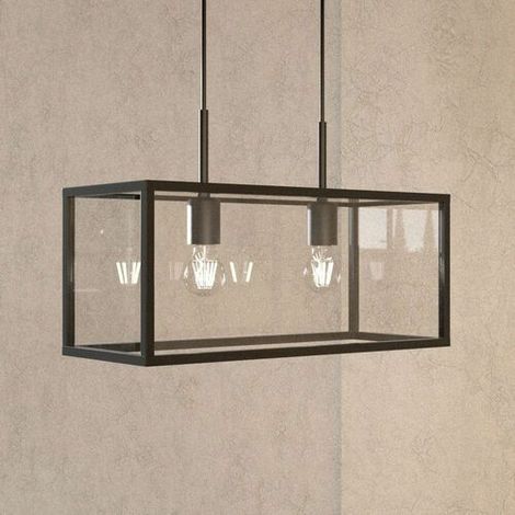 [GEBRAUCHT] B-Ware Lampenwelt Hängeleuchte Beyza Hängeleuchte Lampe Leuchte 2 Flammig Laternenform