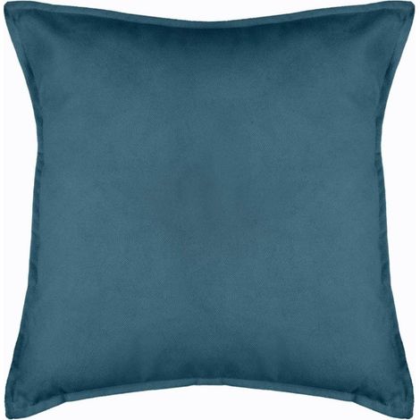 Coussin Déco Déhoussable "Lilou" 55x55cm Bleu (1/4)
