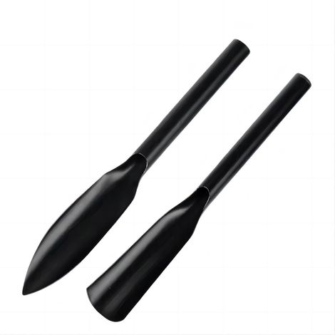 Lot de 2 truelles de jardin multifonctionnelles en acier inoxydable au carbone, outils de jardin pratiques pour le repiquage, le creusement et la plantation. (1/5)