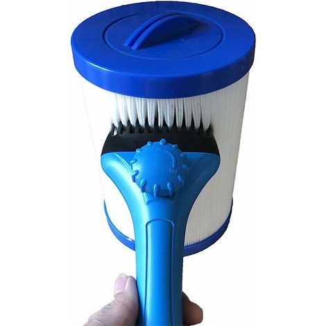 Brosse de nettoyage pour filtres de piscine, pour éliminer les débris des cartouches et des spas, pour une utilisation manuelle dans les bassins, les fontaines et les baignoires.-AquaForge (1/5)