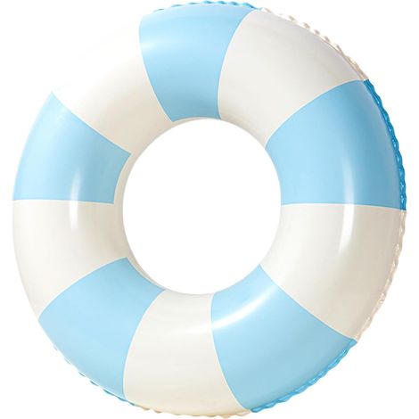 Bouée gonflable bleue pour enfants, pour piscines, fêtes aquatiques estivales, accessoire flottant destiné aux activités nautiques récréatives.-AquaForge (1/5)