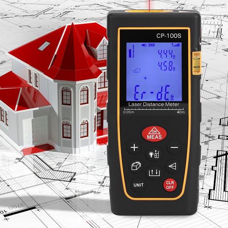 Télémètre laser à infrarouge portable 40m écran LCD numérique mesure de distance pour bâtiment entrepôt IP54 (1/5)