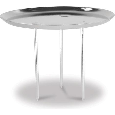 Riffelmacher & Weinberger 10678 - Porta candele dell'Avvento senza spina, 4 pezzi in sacchetto, diametro 10 cm, metallo, argento, corona dell'Avvento, composizioni decorative, Natale, Avvento