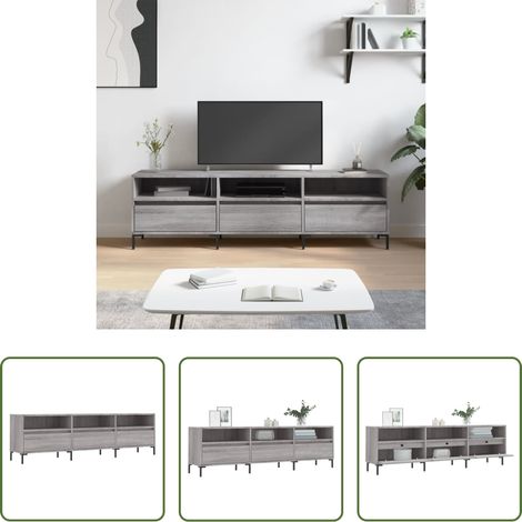 Holzwerkstoff -  TV-Schrank Grau Sonoma 150x30x44,5 cm Holzwerkstoff (1/5)