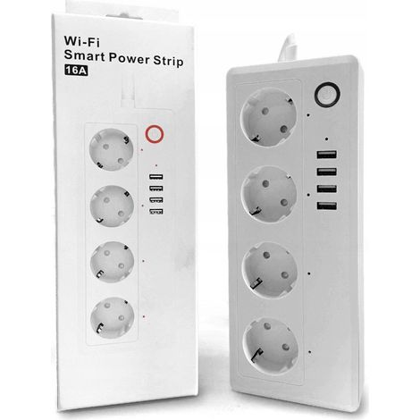 Multipresa 230V con porte USB per computer, TV, elettrodomestici e Wi-Fi Tuya (1/5)