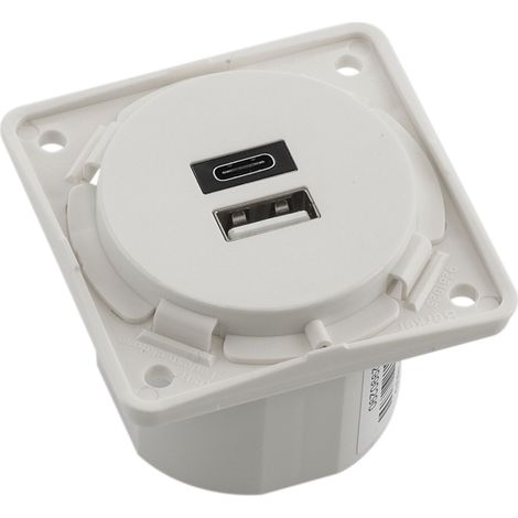 BERKER Integro USB Ladesteckdose USB-A, USB-C weiß matt (1/2)