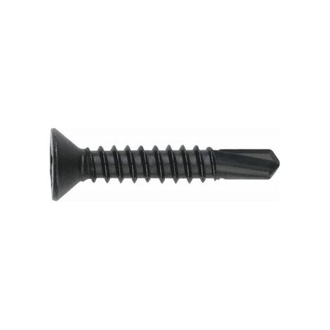 (3,5X16) TORNILLO AUTOTALADRANTE CON CABEZA AVELLANADA Y HUELLA PH CINCADO NEGRO. HUELLA(100U) - INDEX