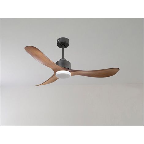 Modulo de KlassFan - Super destratificateur et ventilateur DC 132 cm Gris basalte pales bois noir  Lumière  dimmable 25 à 40 m² (1/5)
