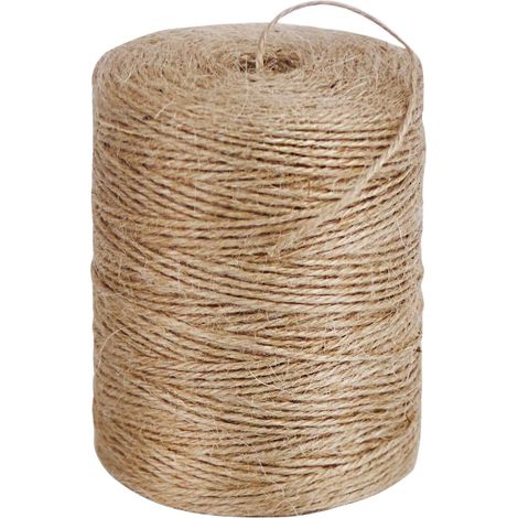 Natürliches Juteseil, 4 mm x 200 m, ideal für Gartenarbeit, Heimwerkerarbeiten und manuelle Katzenkratzbäume (1/5)