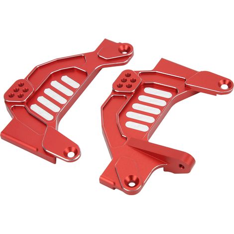 Plaque de remplacement d'amortisseur avant en alliage d'aluminium pour voiture RC Axial SCX6 1/6 (rouge) (1/5)