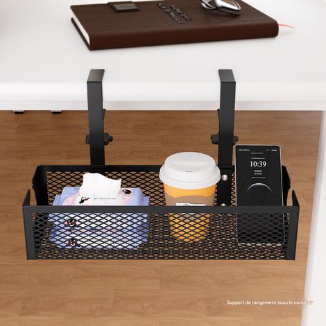 Sous le Bureau Wire rack de rangement punch Free Computer desk Bottom walk Line Board Liner slot socket set set Hub