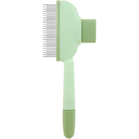 Kit de toilettage pour animaux de compagnie, 1brosses pour chat avec bouton de déclenchement, peigne auto nettoyant pour chats, brosse à poils longs et courts, pour chiens et chats, nettoyage à un (1/5)