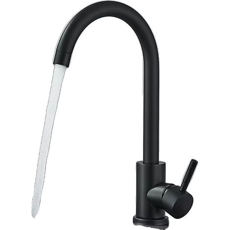 Grifo de cocina de baja presión de agua, de acero inoxidable, giratorio 360 grados. (1/2)