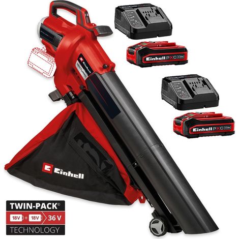 Einhell Twin 18/36v Leaf Blower Vacuum 36/240 Power X-Change VENTURRO + X2 4AH (1/4)