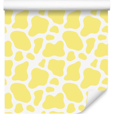 Papier peint à motifs de vaches, fond crème, centre crème pour salon et chambre, 50 x 1000 cm (1/5)