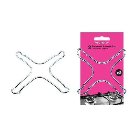 RIDUTTORE X FORNELLO GAS PRONTY - ACCIAIO CROMATO CF=PZ 2- 12 confezioni