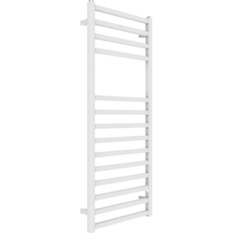 Termoarredo bagno scaldasalviette forma square calorifero termosifone bianco opaco finitura- bianco opaco - misure h1200xl500xi470 mm - confezione 1
