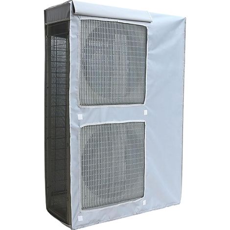 1 Housse Climatiseur, Tissu Oxford 600D, Double Épaisseur, Aérations Multiples, Rideau Protection, Extérieur (1/5)
