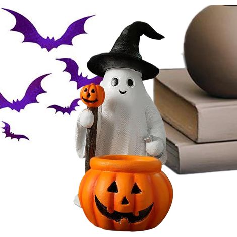 Statue de Fantôme Sculpture en Résine Décorative Décoration Intérieure  Décoration Halloween fantôme mignon pour Maison, Entrée, Cheminée, Cuisine, Bureau, Table, Salon, Chambre à coucher,