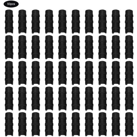 50 PCS Noir Serre Cadre Tuyau Tube et Film Clip Pince Connecteur Kit Jardin Outil 20 (1/5)