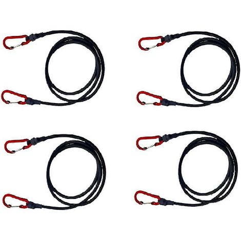Lot de 4 cordes élastiques de 60 cm pour le camping, la randonnée et la fixation de bagages. (1/5)