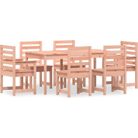 Maison Exclusive - 7-tlg. Garten-Essgruppe Massivholz Douglasie
