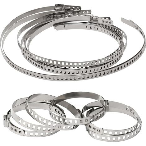 Lot de 14 colliers de serrage universels réglables en acier inoxydable - Colliers de serrage pour arbre de transmission de voiture et tuyaux (1/5)