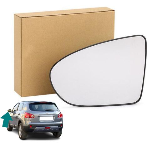 Support + Glace de Rétroviseur GAUCHE chauffé pour Nissan Qashqai