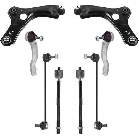 KIT BRACCIO OSCILLANTE 8 PEZZI COMPATIBILE CON RENAULT CAPTUR II (HF) Blue dCi 95 (HFAF / Kit Sospensione Completo OE/OEM / Bracci Oscillanti + Testine Sterzo / Sostituzione Diretta OEM