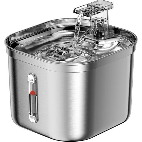 Trinkbrunnen für Katzen und Hunde – 2,2 l – Edelstahl SUS 304 – leise Pumpe – spülmaschinenfest (1/5)