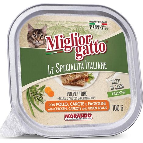 MIGLIOR GATTO SPECIALITÀ PATE DA 100GR POLLO CAROTE E FAGIOLINI