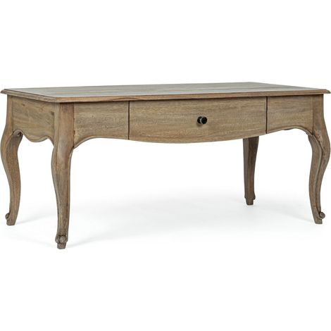 Table basse rectangulaire en bois de manguier 1 tiroir L110 - GRACE (1/5)