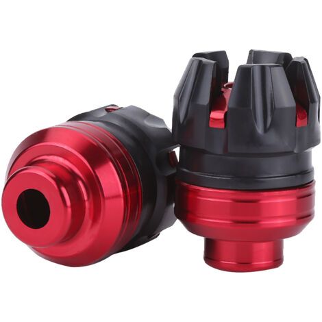 EVGATSAUTO Curseurs de cadre, 1 paire de curseurs de cadre de fourche avant de scooter de moto CNC en aluminium(rouge) (1/3)