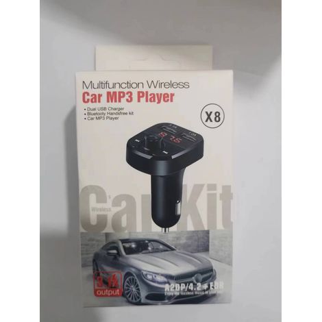 G38 Car Bluetooth MP3 Player Car Charger FM Transmitter Hands-free Dual-Port USB Receiver -- X8, with the same exquisite picture as the main image (packaged in a color box). (1/2)