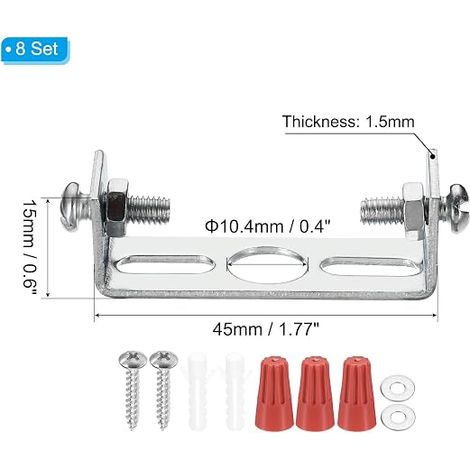 Kit de Support de Fixation Universel Luminaire, 45mm (1,77"), Barre Transversale Plafond Vis (1/4)