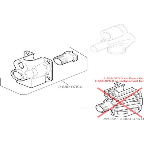 COUVERCLE DE POMPE POUR NETTOYEUR HAUTE-PRESSION KARCHER - 28890750 (1/2)