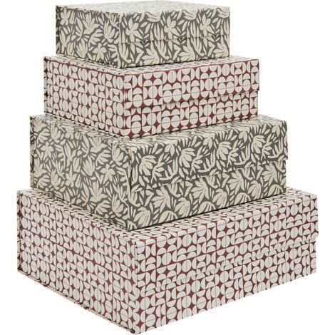 Confezione da 4 scatole di cartone 25 30 35 40cm magnetbox - 5five
