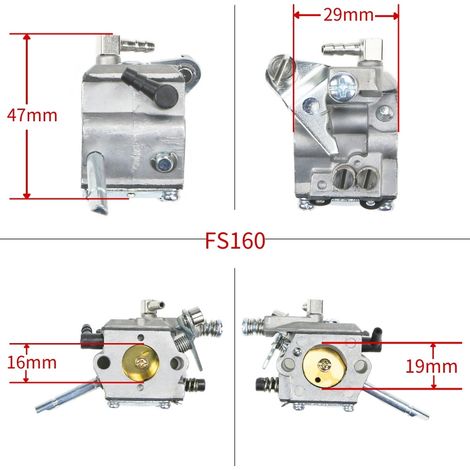 Compatible avec les carburateurs FS160, FS220/280, FR220, 220, Zama C15-51, WT-223 et C1S-S3D. (1/3)