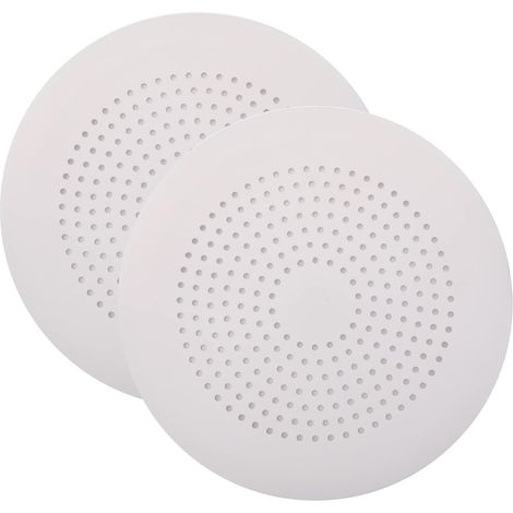 Recolector de pelo redondo para desagüe de ducha con ventosa, fácil de instalar, paquete de 2 (blanco) (1/5)
