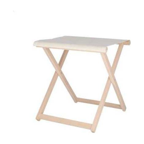 Taburete Director Sin Barniz con Lona Cruda 19202 ARANAZ