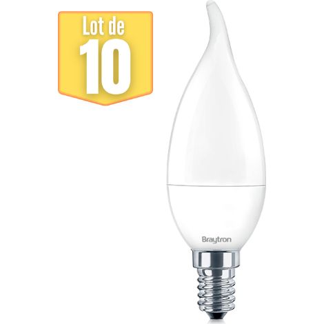 Lot de 10 ampoules LED bougie 5W (Eq.35W) E14 3000K (1/5)