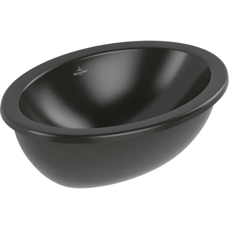 WC encastré Loop&Friends VB 560x380mm avec trop-plein. Finition extérieure vitrée Ebony cplus