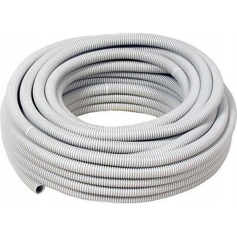 Tubo corrugato per cavi da 25 mm, bobina da 10 m, RKGL 320N, grigio