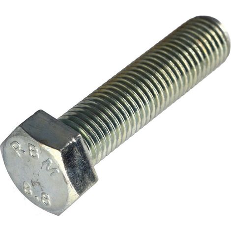Vis métaux Tête hexagonale TH M20X65 Classe 8.8 Acier zingué